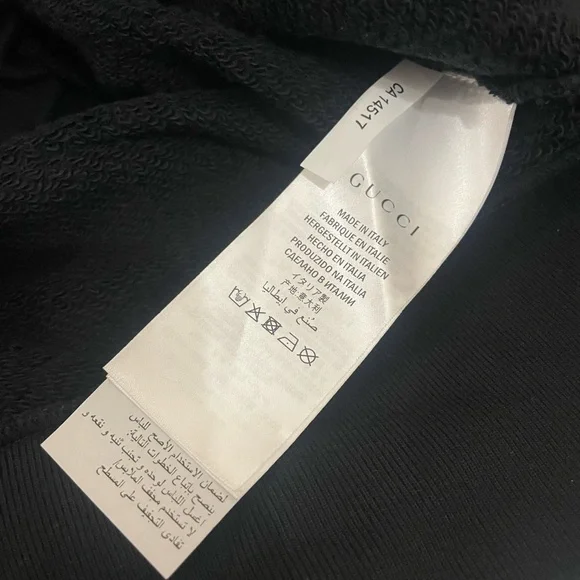 Gucci Mens Tiger Print Hooded Sweatshrt Black Sz L - Picture 7 of 11